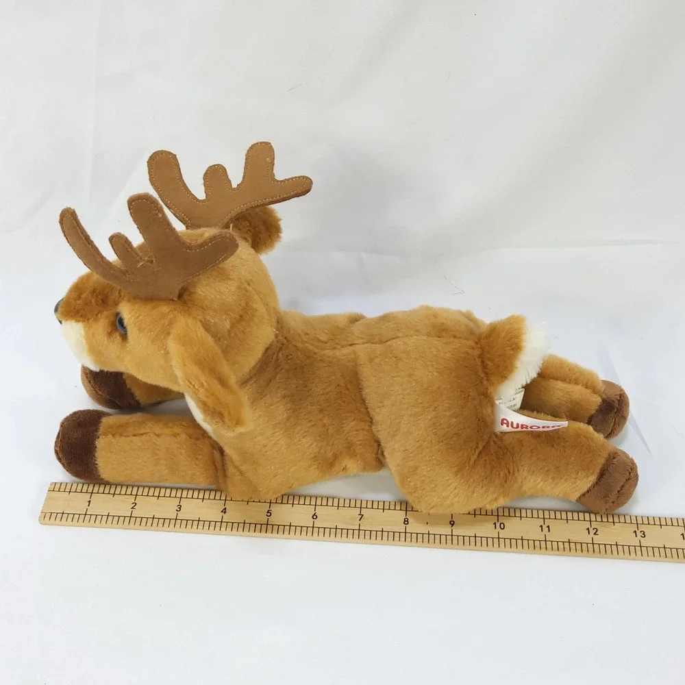 Aurora World Plush Christmas Reindeer Brown Stuffed Animal 12 Inch Holiday Toy
